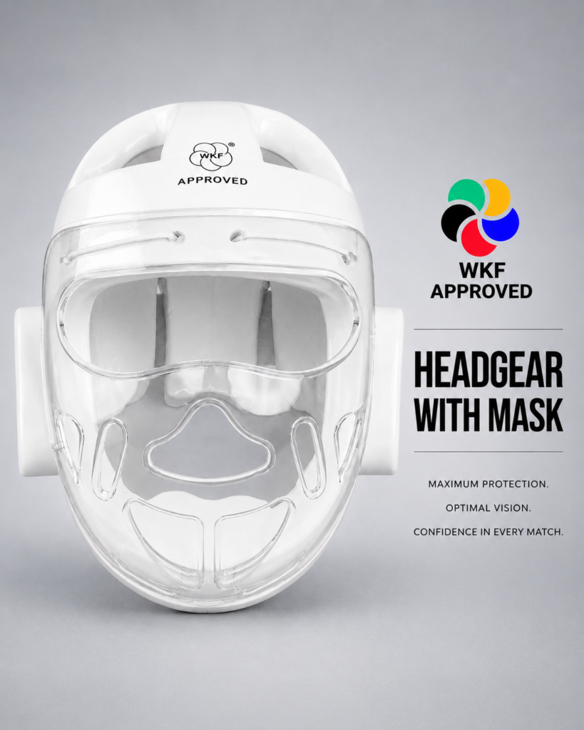 Head Guard with Mask - Karate - WKF Approved
